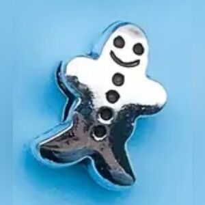 Gingerbread Man Bracelet Charm-For Pandora Bracelets & The Like-NEW